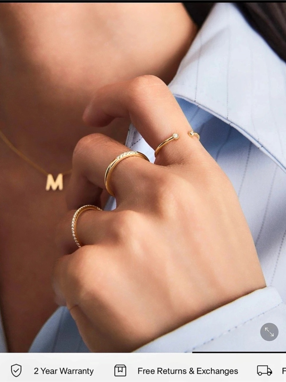 Mejuri Diamonds Open Ring